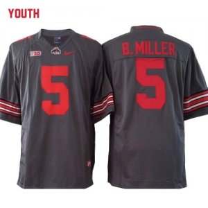 Women's NCAA Ohio State Buckeyes Braxton Miller #5 College Stitched Authentic Nike Gray Football Jersey RF20G84ZZ